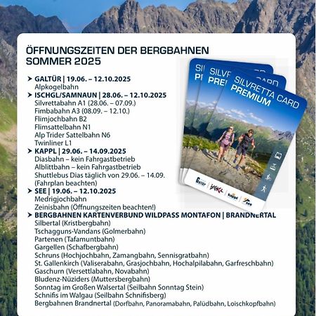 Apart Scharler Mit Silvretta Card See Εξωτερικό φωτογραφία